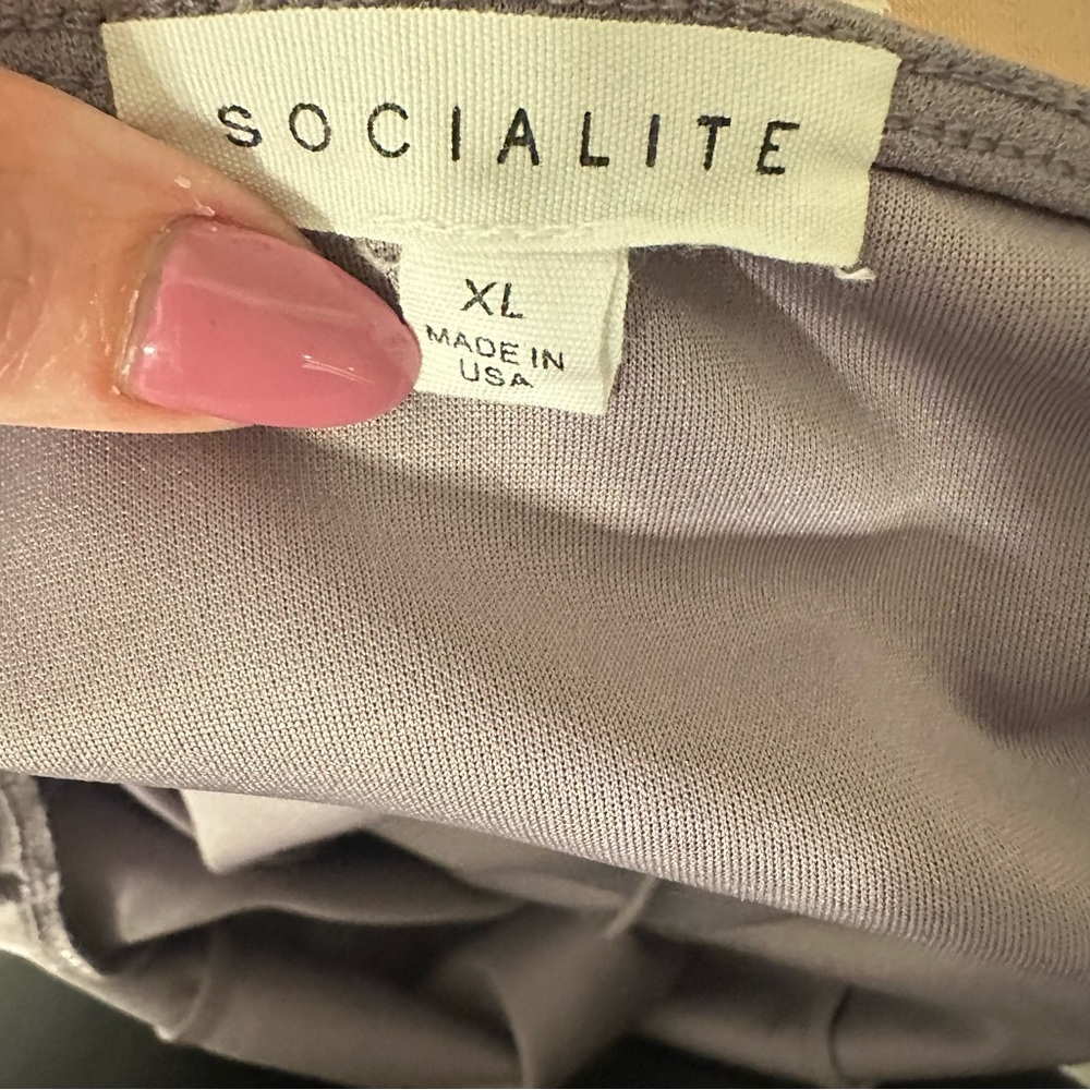 Socialite Lavender Strappy Dress Size XL - Picture 3 of 5